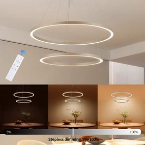 Brilagi - LED dimmelhető függeszték PORTOFINO LED/98W/230V átm. 80 cm bézs + távirányító