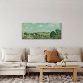 Kép - Alfred Sisley,  Meadow, reprodukciók (120x50 cm)