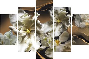 Kép - Orchidea virágok márvány háttérrel (150x105 cm)