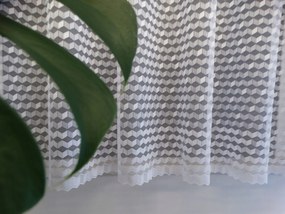 Mg Függöny Geo 125/230 Fehér 400x160cm készre varrva Bt M