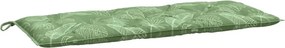 vidaXL levélmintás szövet kerti padpárna 120 x 50 x 7 cm