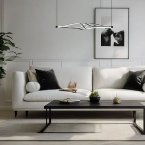 LED Csillár zsinóron TWISTER LED/56W/230V fekete