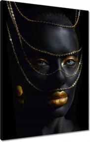 Vászonkép 60x80 Az aranyszínű csecsebecsék mögött