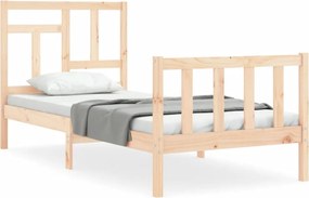 vidaXL tömör fenyőfa ágy matrac nélkül 90 x 200 cm