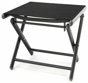 Kerti szék összecsukható GARTH + lábtartó - fekete