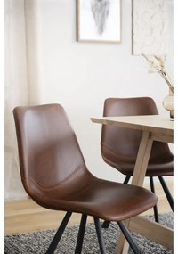 Alpha barna étkezőszék fekete lábakkal - Rowico