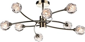 DAR LIGHTING SEA0875 SEATTLE Glamour Mennyezeti Lámpa Antik Sárgaréz G9 IP20