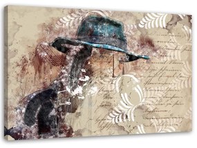 Gario Vászonkép Kék kalapos no Méret: 60 x 40 cm