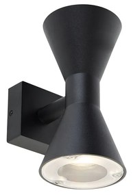 Modern fali lámpa fekete 2 fényes - Rolf