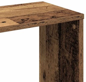 antik fa forgácslap térelválasztó/könyvszekrény 100x24x140 cm