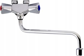 Fém fali csaptelep kifolyócsővel fém komplett Dafi vízmelegítőhöz