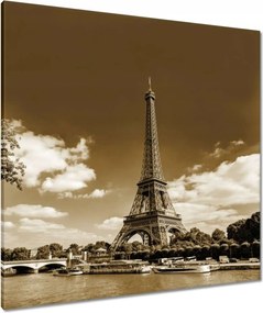 Vászonkép 80x80 Eiffel-torony szépia