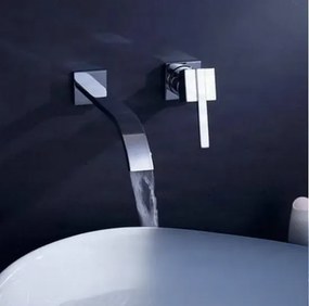 Fali mosdócsaptelep EYN EYN4301 LED-világítással, vízesés kifolyóval, króm felülettel