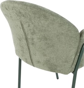 Zöld kárpitozott étkezőfotel szett 2 db-os Aslin – MOME