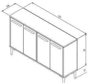 Stria Anthracite szekrény