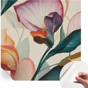 Dekoratív öntapadós fotótapéta Hálószobába Színes virágok 250x250 cm