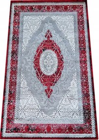 Angora 01 szőnyegdarab szürke-piros 240x330