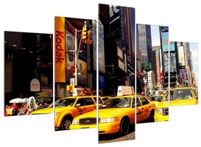 Sárga taxik New Yorkban (150x105 cm)