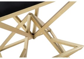 Fekete-aranyszínű kárpitozott bárszék (ülésmagasság 75 cm) Piramid – Mauro Ferretti