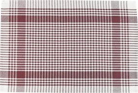 EMI bordó kockás konyharuha szett 3 db