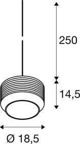 SLV PANTILO ROPE 1007597 Függőlámpa 1x15W/E27 IP20