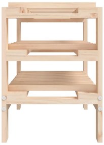 Tömör fenyőfa bortartó állvány 61,5 x 30 x 42 cm