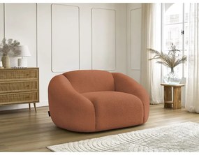 Narancssárga buklé fotel Tina – Bobochic Paris