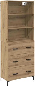 vidaXL Magasfiú fiókkal Artisan tölgy 69,5 x 34 x 180 cm Faanyag