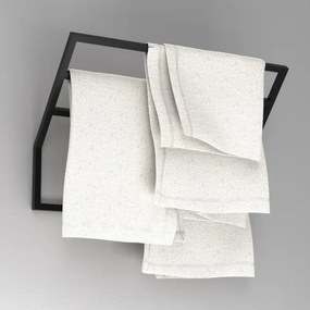 Fali törölközőtartó 37x60 cm fekete