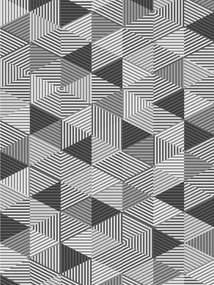 Fotótapéta Geometriai háromszögek csíkok Szürke fehér vinil 184x254 +ragasztó