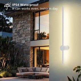 BRILAGI - AURA LED kültéri fali lámpatest LED/12W/230V 3000K IP54 65 cm fehér CRI 90