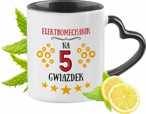 Fekete bögre szív alakú füllel Elektromechanika Ajándék