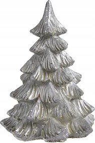 Ezüst kerámia karácsonyfa 9 cm – elegáns karácsonyi dekoráció