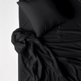 Goldea pamut ágyneműhuzat garnitúra - fekete 140 x 200 és 70 x 90 cm
