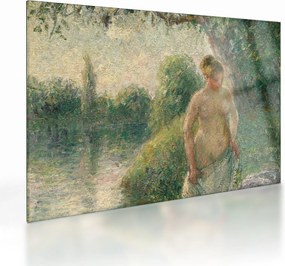 Üveg kép - Camille Pissarro, The Bather, reprodukciók (70x50 cm)