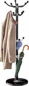 Casaria® Álló ruhafogas - fekete 173 cm