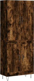 vidaXL füstös tölgy színű szerelt fa magasszekrény 69,5 x 34 x 180 cm