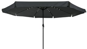 Kültéri Napernyő LED Fényekkel ø395x245 cm Antracit