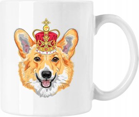 Királyi Corgi Bögre Koronával Fehér 330ml