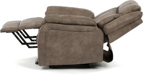 Elektromos relax fotel állítható háttámlával barna vintage szövet TV-Q8668 BR3