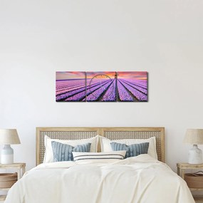 Kép - virágfarm (órával) (90x30 cm)