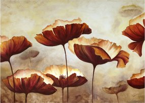 Piros virágok képe (70x50 cm)