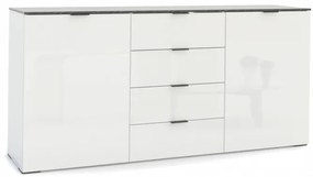 Stone 4 fiókos, 2 ajtós komód fehér 180cm