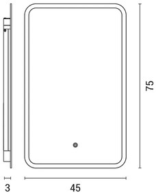 LED Fürdőszobai tükör háttérvilágítással LED/18W/230V 4000K IP44