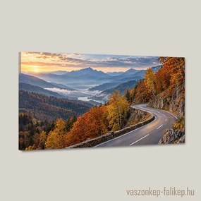 Őszi szerpentin – prémium vászonkép 40x23 cm