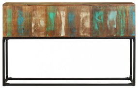 tömör újrahasznosított fa tálalóasztal 120 x 30 x 75 cm