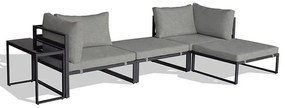 Kerti Bútorszett, Fém + Szövet, Szürke. AZ-L1761 SIL