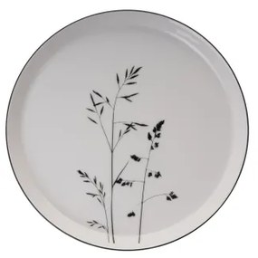 27 darabos étkészlet, fehér/fekete/porcelán
