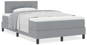 Boxspring Ágy Mattal Világosszürke 120x200 cm Szövet