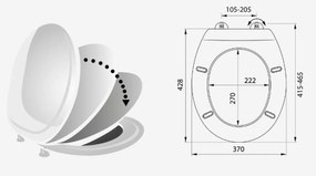 BISK Erga, WC WC ülőke MDF-ből, lassan záródó, fehér, ERG-08222